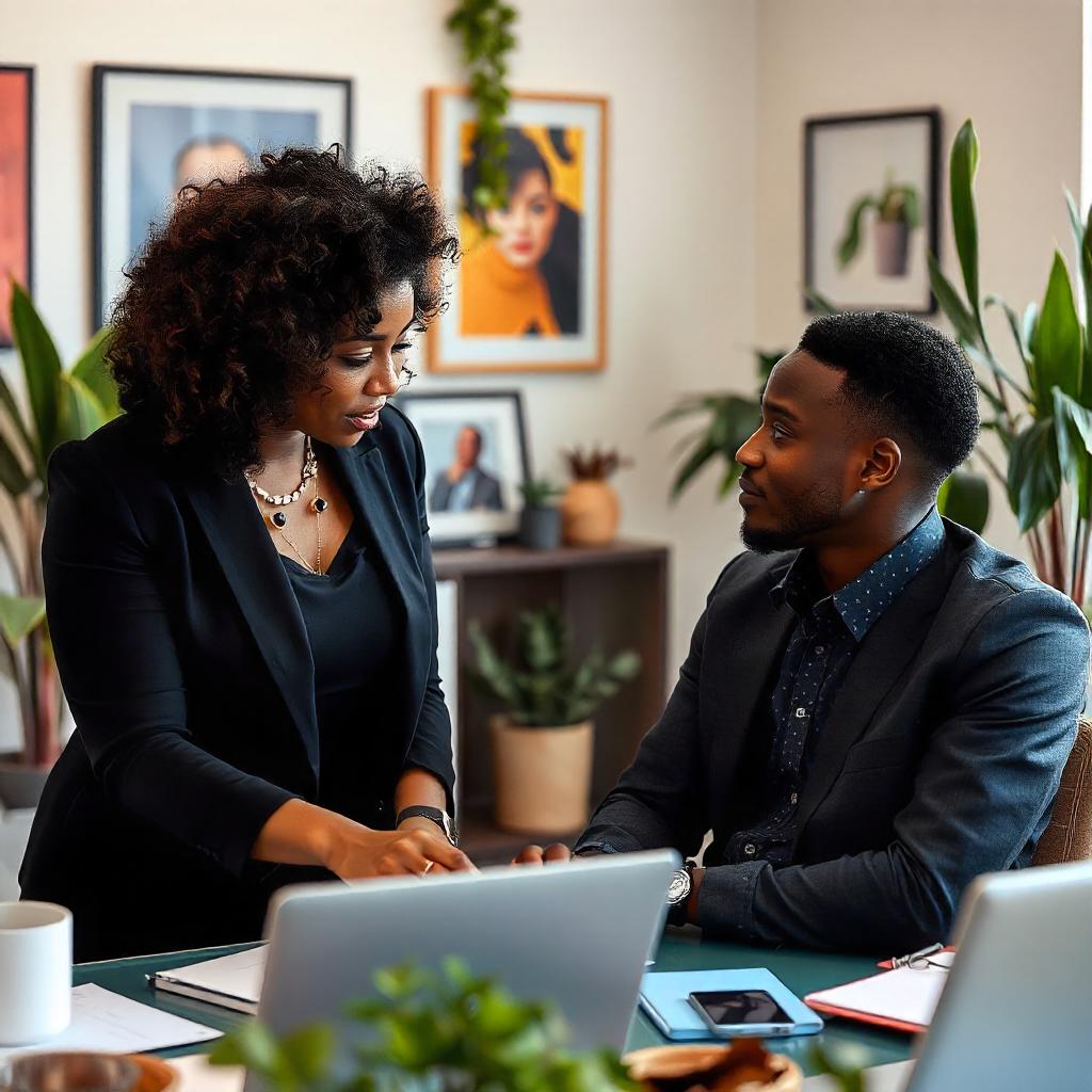 HR specialist reviewing candidate profiles